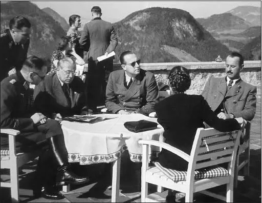 On the Berghof terrace 1943 seated left to right Lieutenant Colonel Gerhard - фото 9