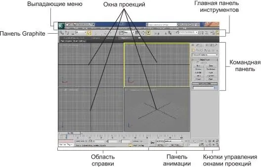 Рис 18 Интерфейс 3ds Max 2012 По стандартным настройкам интерфейс 3ds Max - фото 14