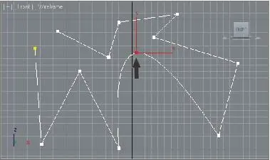 Рис 325 Выделенная вершина переведена в тип Smooth Bezier Безье Выделите - фото 293