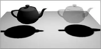 Рис 723 Прозрачный и непрозрачный объекты Ray Traced Shadows Рис 724 - фото 639