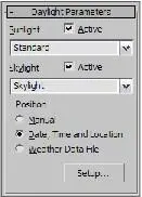 Рис 1012 Инструмент создания Рис 1013 Свиток Daylight Parametersисточника - фото 790