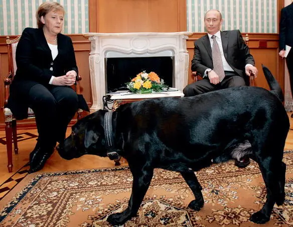 7 Angela Merkel and Koni During one of his first meetings with German - фото 40