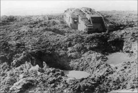 Tank in mud Flanders This scene is typical of the Flanders countryside after - фото 11