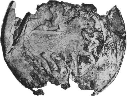 Magyar or Khazar silver plate 9th10th centuries showing a mounted warrior - фото 11
