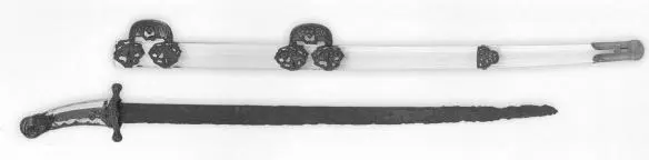 Khazarstyle sabre and scabbard furniture from the Caucasus 10th century with - фото 20