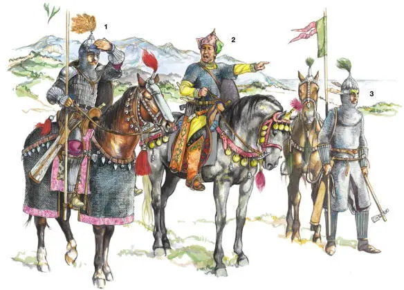1 Khazar heavy cavalryman 9th C 2 Alan cavalryman late 9thearly 10th Cs 3 - фото 40