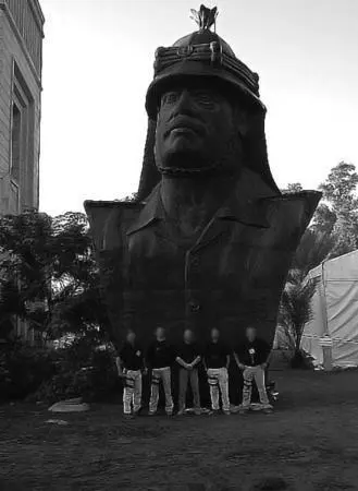 A truly hideous bust of Saddam removed from the top of the Presidential Palace - фото 14