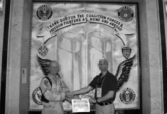 Colonel Mad Dog McQueen presenting me with one of my certificates in front of - фото 34