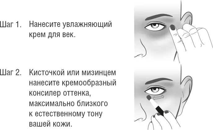 Макияж для маскировки темных кругов под глазами Освещение у меня в кабинете - фото 23