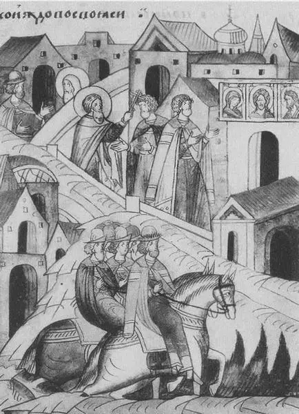 Князь Дмитрий Иванович приезжает к преподобному Сергию после победы в - фото 47