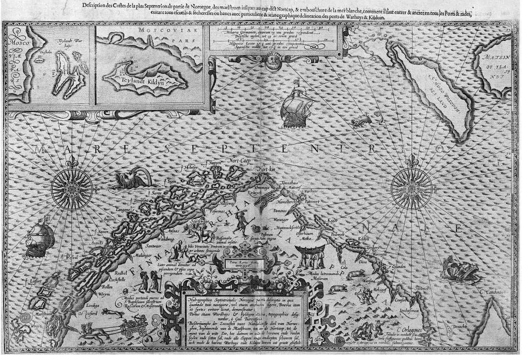 Карта Финнмарка и Вардё Кильдина Лука Вагенера Амстердам Lucas Janszoon - фото 23