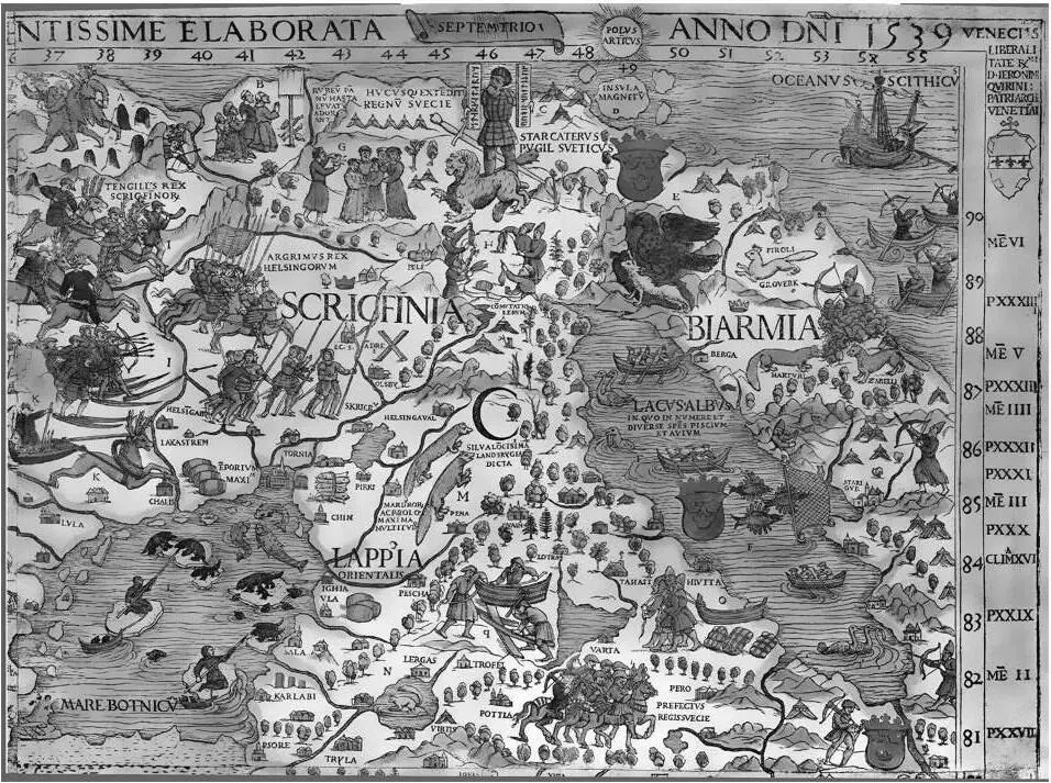 Карта Марина Олауса Магнуса Венеция Carta Marina Olaus Magnus Источник - фото 27