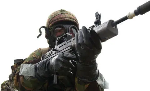 British troops trained in NBC suits for protection from the chemical weapons - фото 26