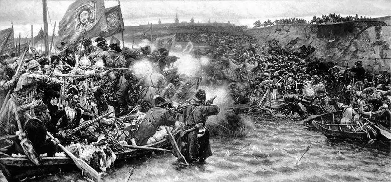Василий Суриков Покорение Сибири Ермаком 1895 г Государственный Русский - фото 13