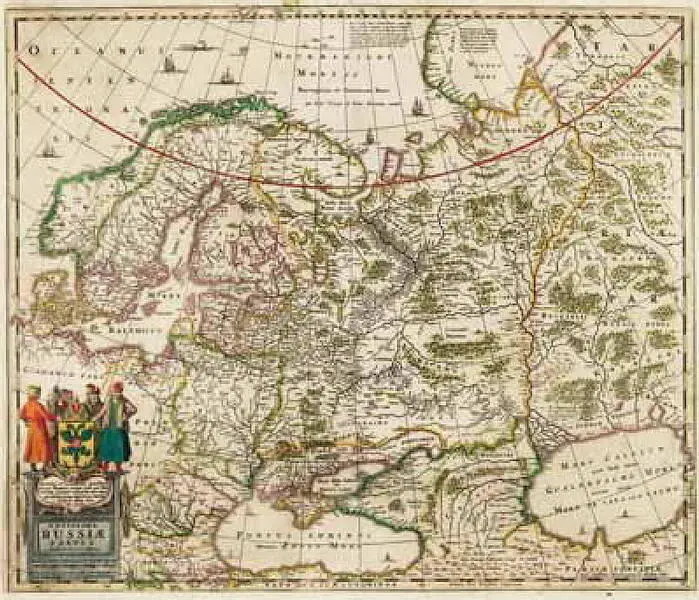 Карта России составленная в 1638 г голландцем Исааком Массой Коллекция - фото 6