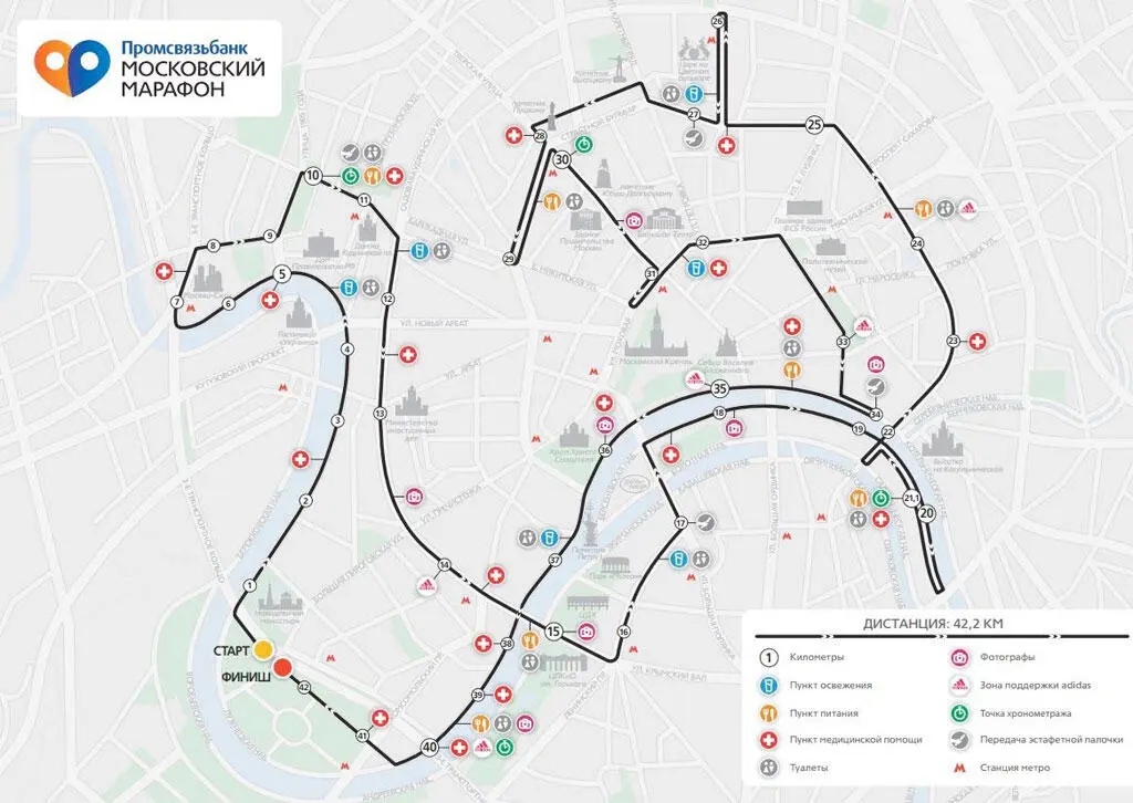 Схема Московского марафона Кто такие пейсеры В районе Сити на 7м - фото 35