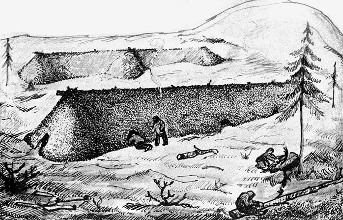 Рис 112 Реконструкция двух длинных жилых объектов Костенки IV - фото 12