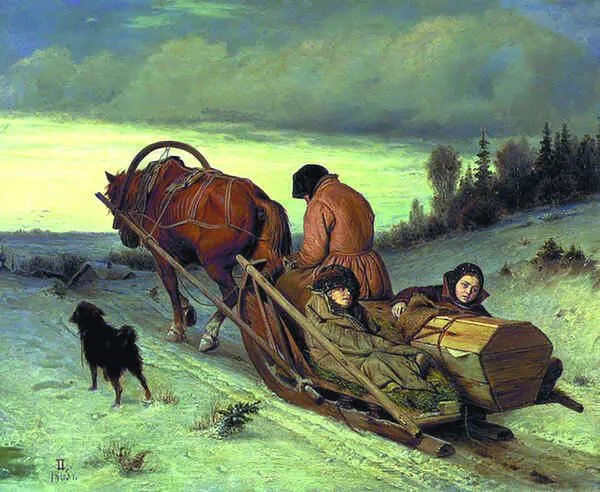 ВАСИЛИЙ ПЕРОВ ПРОВОДЫ ПОКОЙНИКА 1865 Таким художником можно считать и Василия - фото 25
