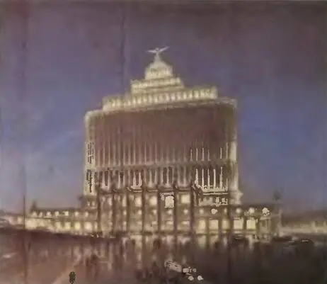 Здание аэровокзала Д Чечулин К Каурков 1934 год Проект Народного - фото 21
