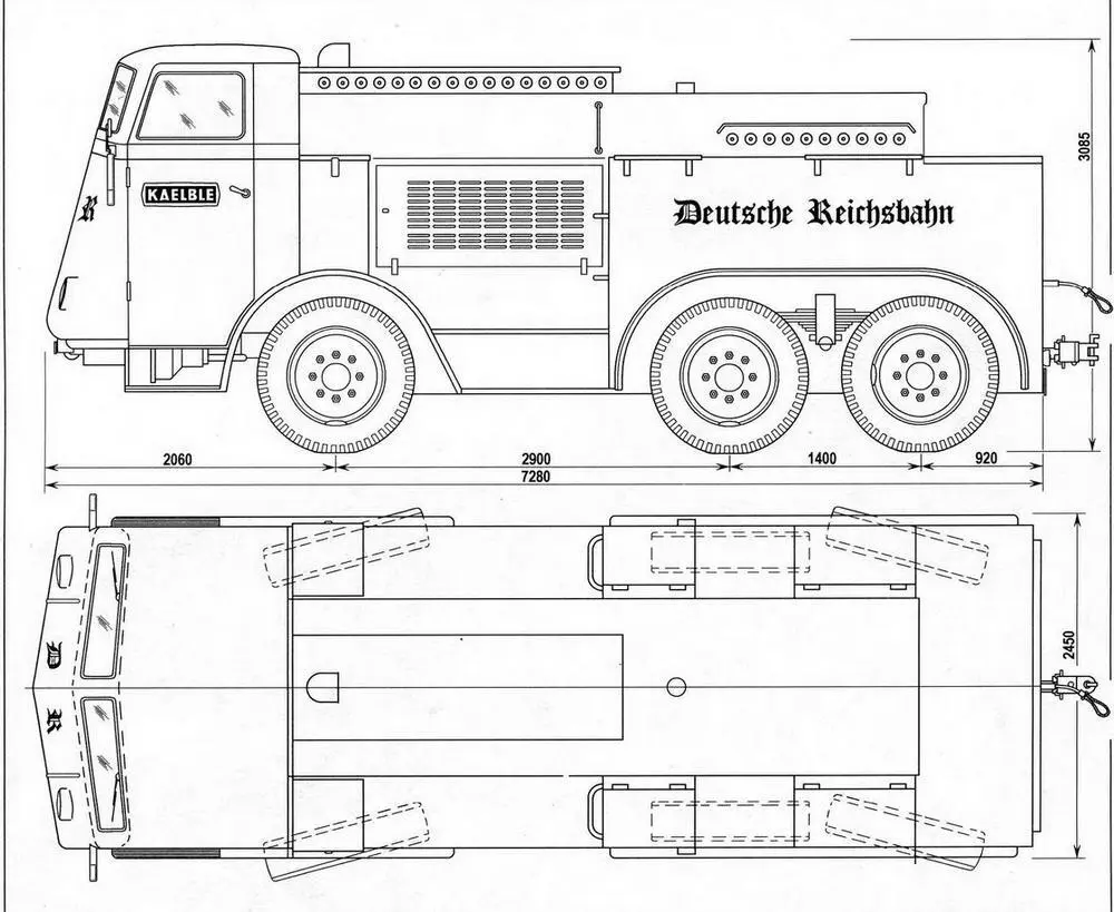 Немецкий тягач Kaelble Z6R3A Тяжёлый бескапотный тягач Z6R3A двигатель - фото 48