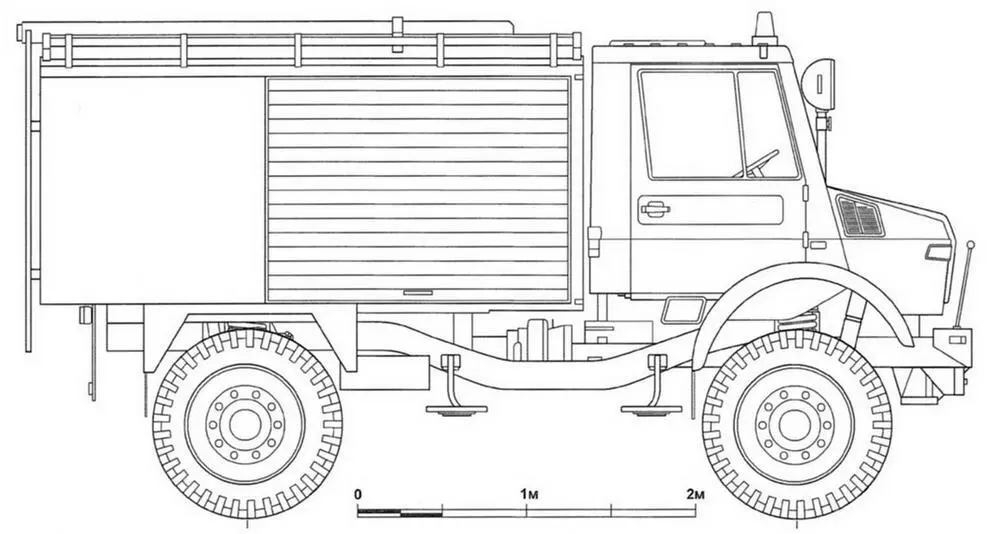 Армейская пожарная автомашина на шасси U1300L 1985 г Грузовой автомобиль - фото 11