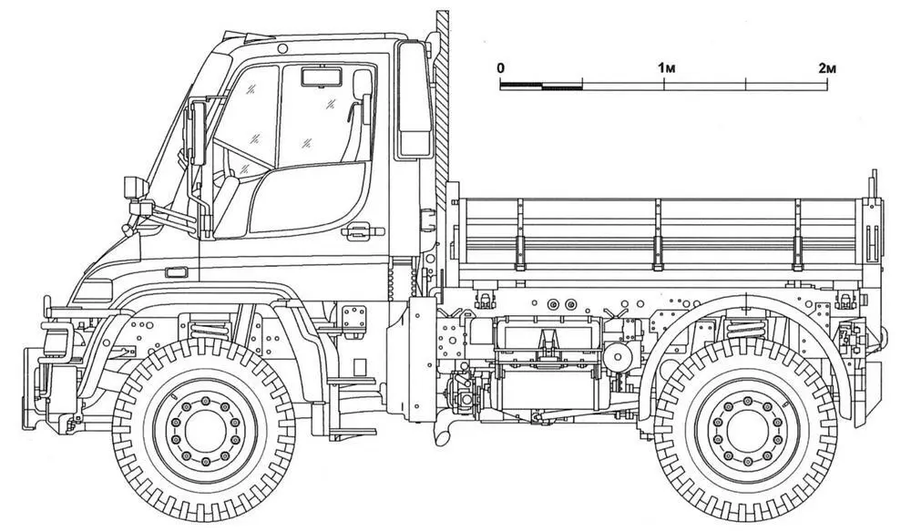 Короткобазный Unimog U500 2005 год Вид сзади - фото 29