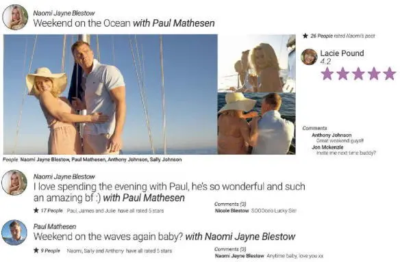 Posts from Naomis social media feed developed and animated by Painting - фото 89