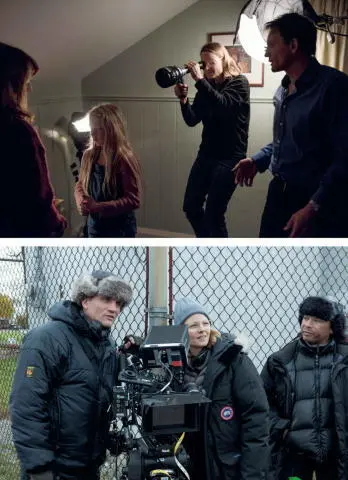 Director Jodie Foster behind the lens on set with cast and crew Jodie - фото 167