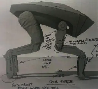 The development work for the robot dog by Joel Collins and the concept team at - фото 196