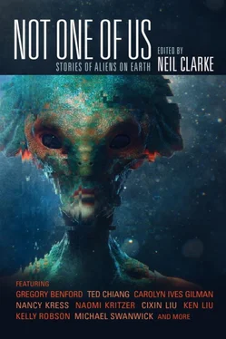 Грегори Бенфорд Not One of Us: Stories of Aliens on Earth обложка книги