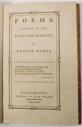 Титульный лист первого издания стихов Бернса 1786 год Роберт начал писать - фото 151