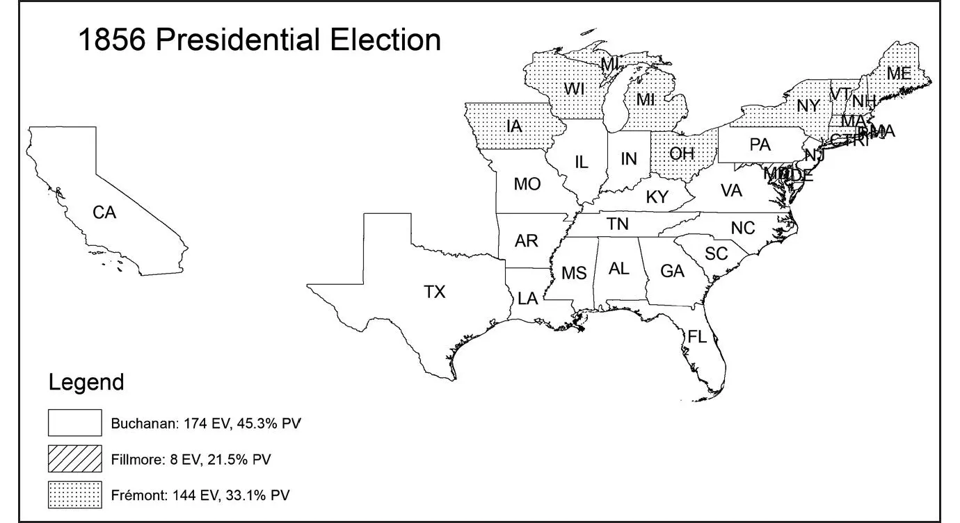 Figure 32 The Presidential Election of 1856 The Republican Party captured - фото 8