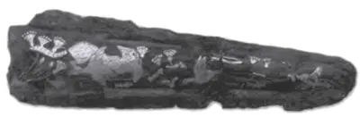 Клинок бронзового кинжала из гробницы IV в Микенах с инкрустированной сценой - фото 173