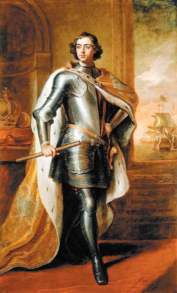 Кнеллер Г Портрет Петра I 1698 Нестеров М Петр Первый обрезает у бояр - фото 8