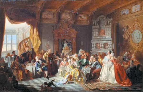 Хлебовский С Ассамблея при дворе Петра Великого 1858 Неизвестный художник - фото 10