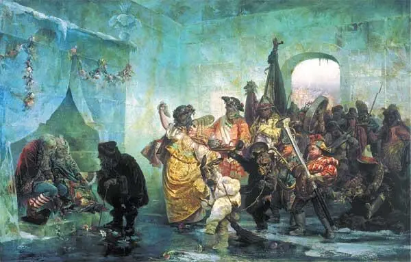 Якоби В Свадьба в Ледяном доме 1878 Фасад Ледяного дома и вид шутовской - фото 39