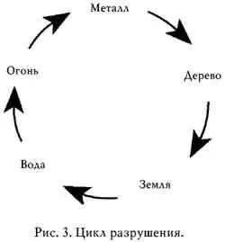 Стрелки показывают что Металл контролирует или уничтожает Дерево а Дерево - фото 3
