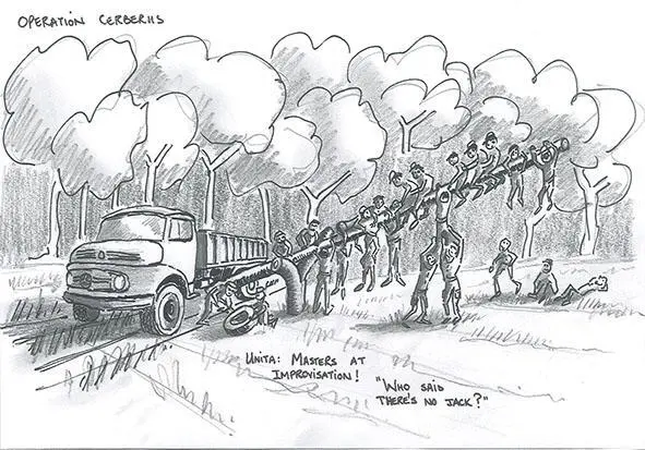 Two sketches I made of the ingenious methods used by UNITA soldiers to get our - фото 42