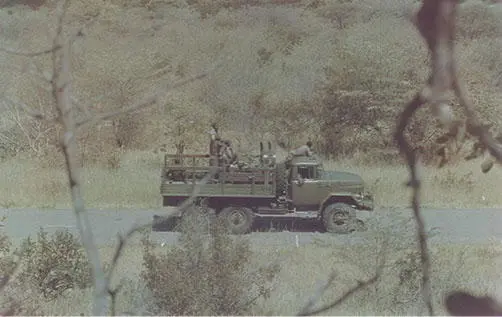 This shot of an MPLA Ural truck was taken from an observation post during - фото 61