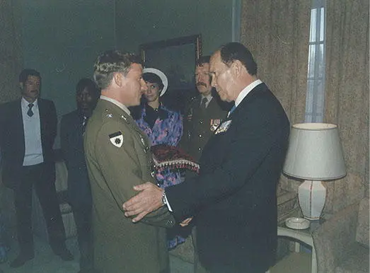 Receiving the Honoris Crux bronze from then Minister of Defence Magnus Malan - фото 66