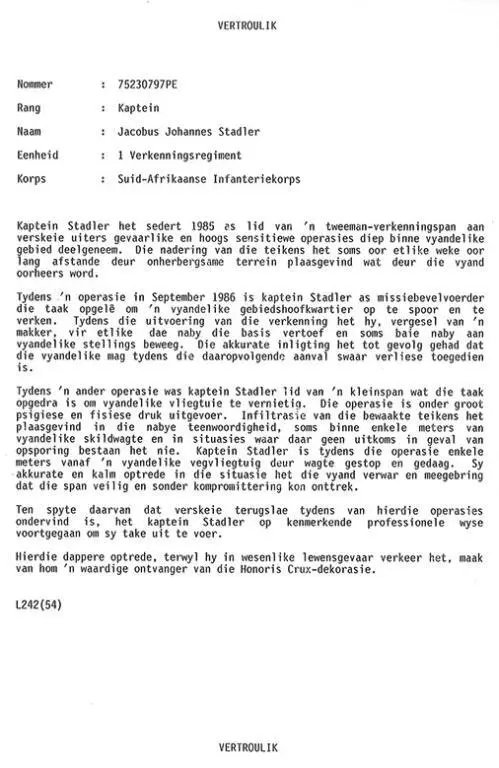 The citation for the Honoris Crux I received for several highly dangerous and - фото 67