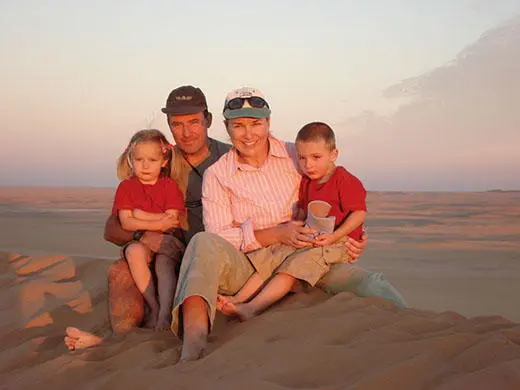 With my wife Karien and our twins Kobus and Karlia on a dune in the Rub - фото 69