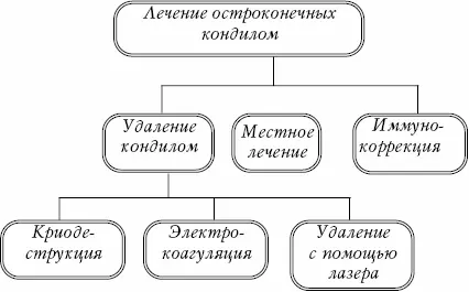 Наиболее удобным методом лечения является удаление остроконечных кондилом Это - фото 136