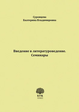 Екатерина Суровцева Введение в литературоведение. Семинары. Методические указания для студентов филологических факультетов обложка книги