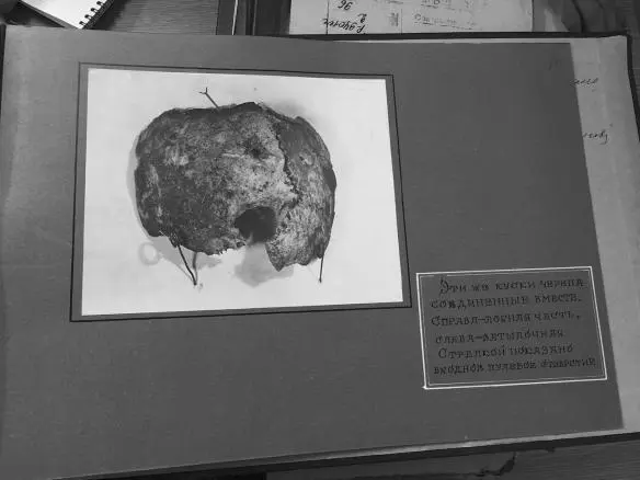 Photo of the skull believed to be Hitlers in a photo album at GARF The - фото 5