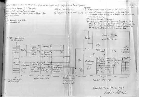 Diagrams of the Führerbunker GARF The mass of documents in the GARF - фото 6