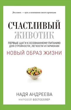 Надя Андреева Счастливый животик. Первые шаги к осознанному питанию для стройности, легкости и гармонии обложка книги