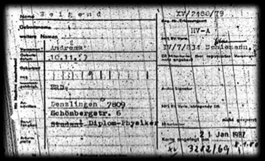 Обложка досье Штази Шок испытанный при виде досье Штази на себя мог бы - фото 1