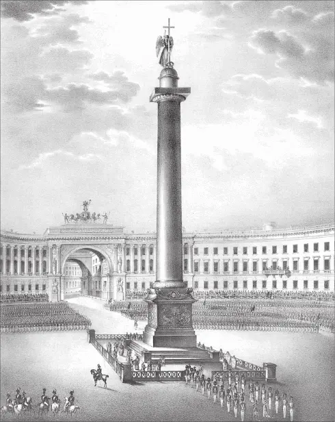 Александровская колонна Работая над проектом этого важного для столицы - фото 99