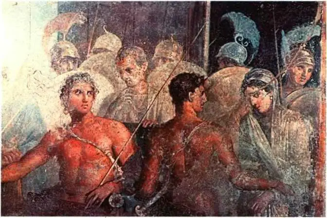 Ахилл и Брисеида I в н э Фреска Помпеи Брисеида молодая пленница - фото 76